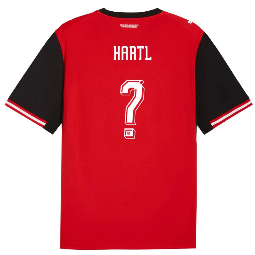 Danxen Män Österrike Samuel Hartl #0 Svart Vit Hemmatröja Matchtröjor 26-28 Tröjor T-Tröja