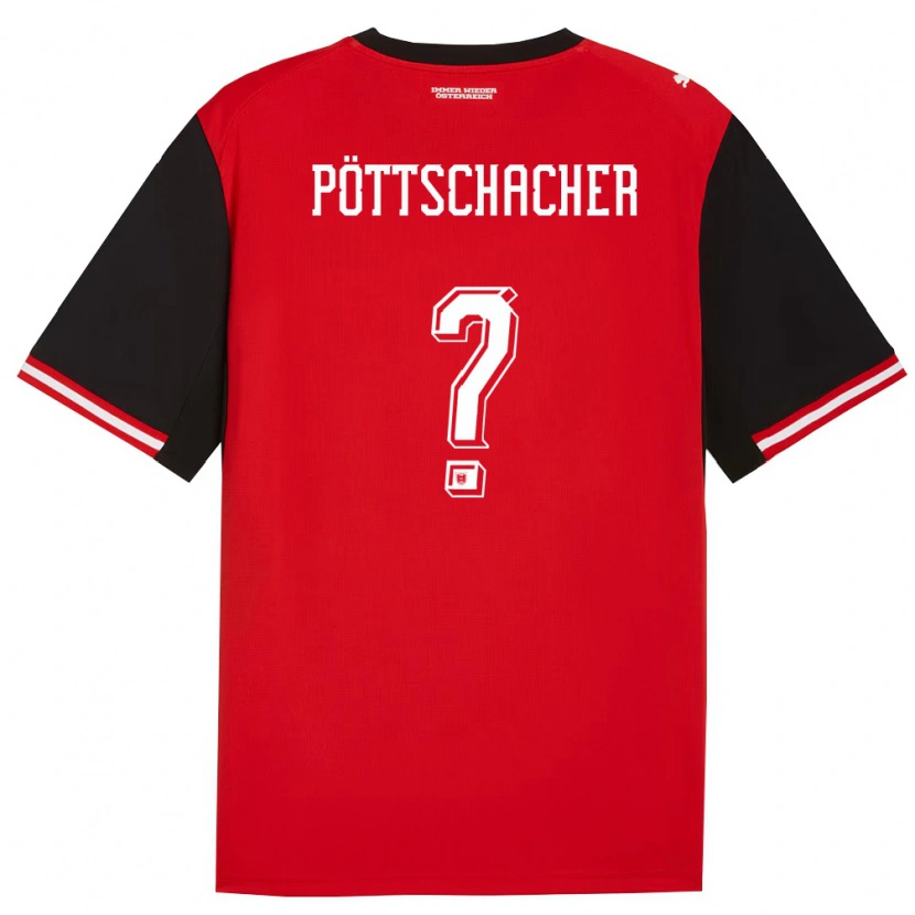Danxen Män Österrike Beni Pöttschacher #0 Svart Vit Hemmatröja Matchtröjor 26-28 Tröjor T-Tröja