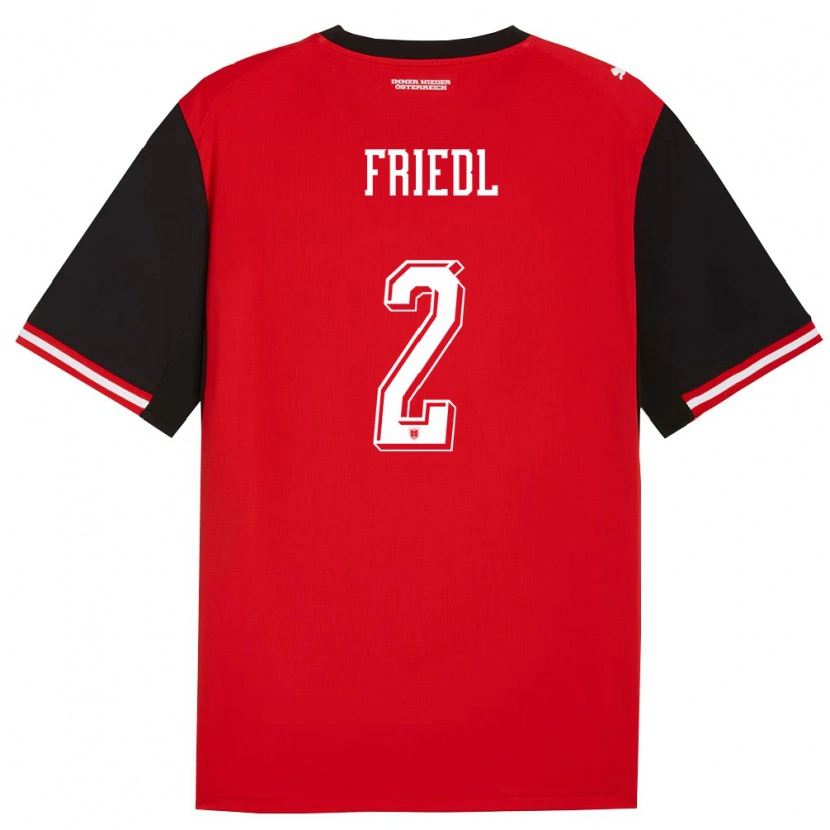 Danxen Män Österrike Marco Friedl #2 Svart Vit Hemmatröja Matchtröjor 26-28 Tröjor T-Tröja