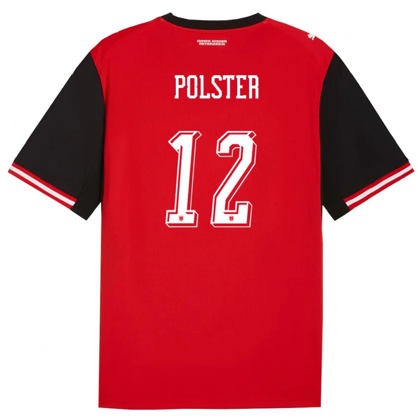 Danxen Män Österrike Nikolas Polster #12 Svart Vit Hemmatröja Matchtröjor 26-28 Tröjor T-Tröja