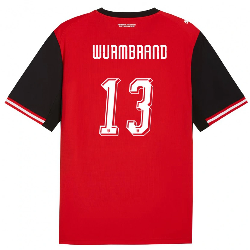 Danxen Män Österrike Nikolaus Wurmbrand #13 Svart Vit Hemmatröja Matchtröjor 26-28 Tröjor T-Tröja