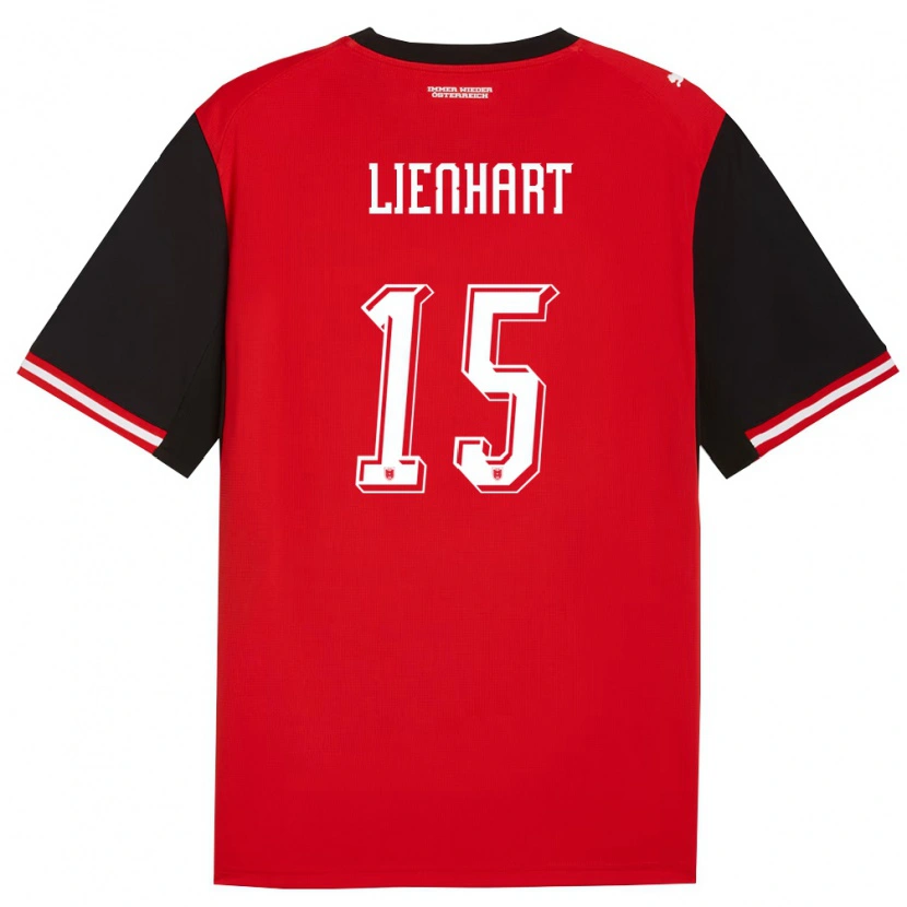 Danxen Män Österrike Philipp Lienhart #15 Svart Vit Hemmatröja Matchtröjor 26-28 Tröjor T-Tröja