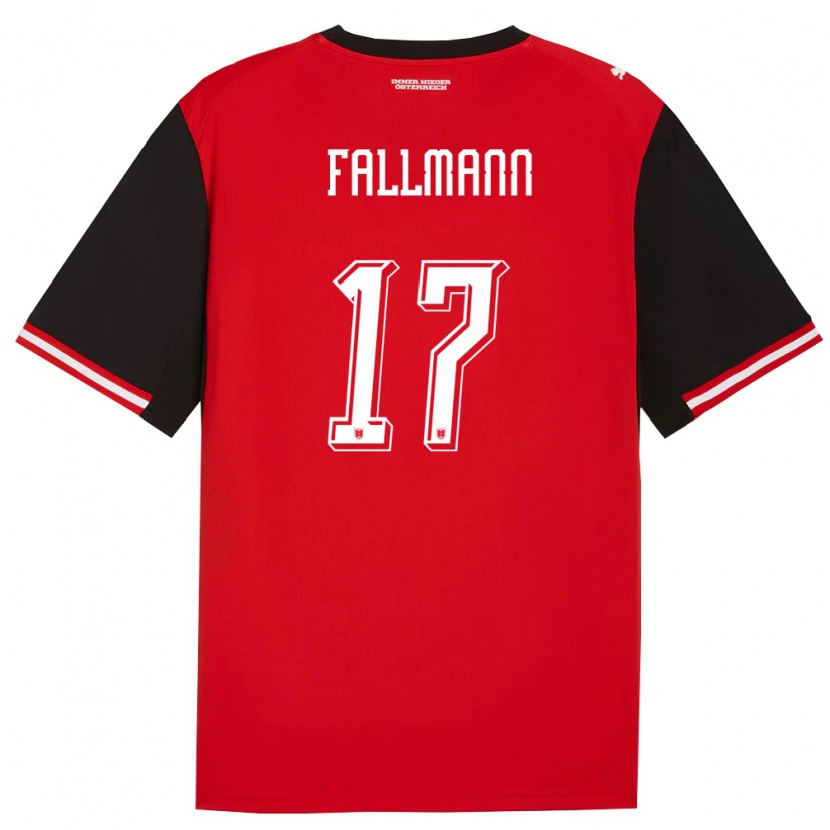 Danxen Män Österrike Pascal Fallmann #17 Svart Vit Hemmatröja Matchtröjor 26-28 Tröjor T-Tröja
