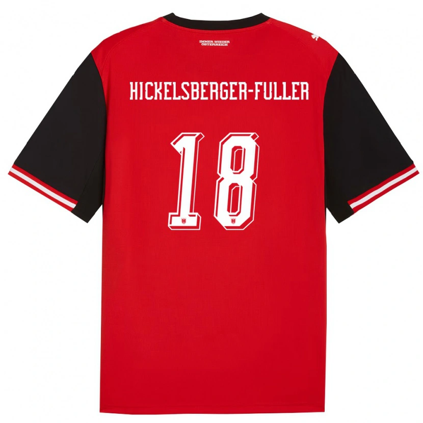 Danxen Män Österrike Julia Hickelsberger-Füller #18 Svart Vit Hemmatröja Matchtröjor 26-28 Tröjor T-Tröja