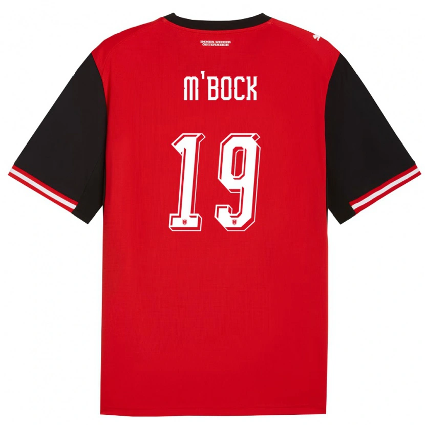 Danxen Män Österrike Joseph M'bock #19 Svart Vit Hemmatröja Matchtröjor 26-28 Tröjor T-Tröja