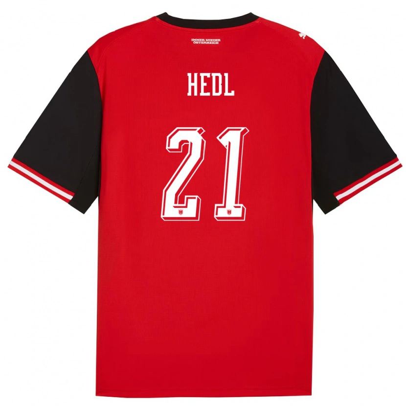 Danxen Män Österrike Philip Hedl #21 Svart Vit Hemmatröja Matchtröjor 26-28 Tröjor T-Tröja