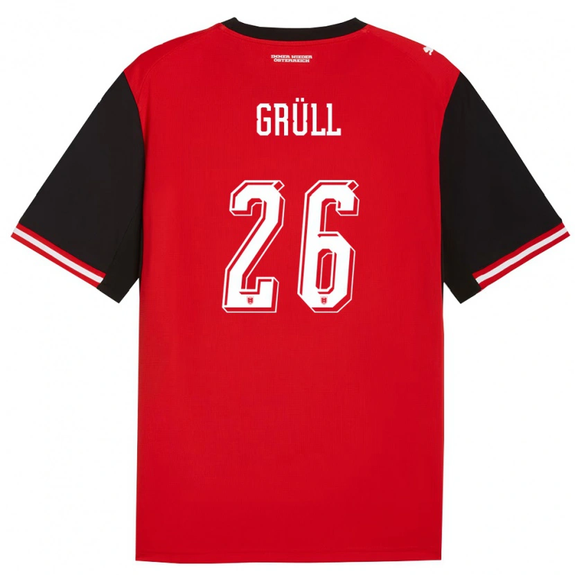 Danxen Män Österrike Marco Grüll #26 Svart Vit Hemmatröja Matchtröjor 26-28 Tröjor T-Tröja