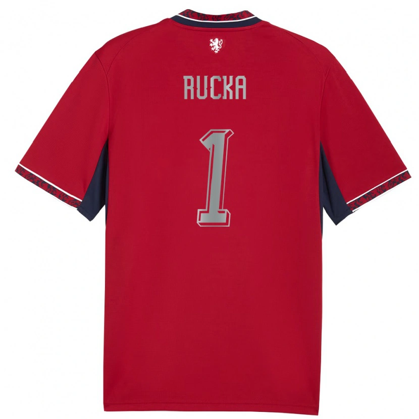 Danxen Män Tjeckien Filip Rucka #1 Röd Vit Marin Hemmatröja Matchtröjor 26-28 Tröjor T-Tröja