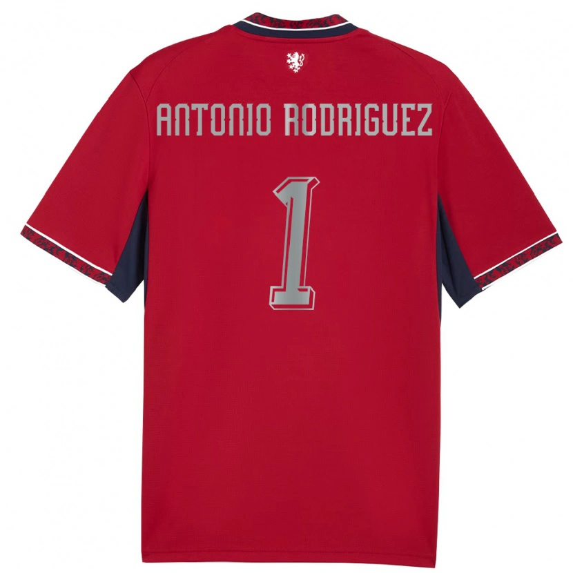 Danxen Män Tjeckien Pedro Antonio Rodriguez #1 Röd Vit Marin Hemmatröja Matchtröjor 26-28 Tröjor T-Tröja