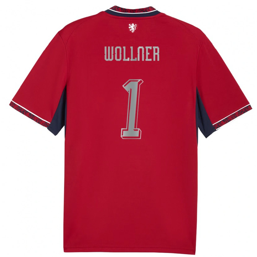 Danxen Män Tjeckien Vojtech Wollner #1 Röd Vit Marin Hemmatröja Matchtröjor 26-28 Tröjor T-Tröja