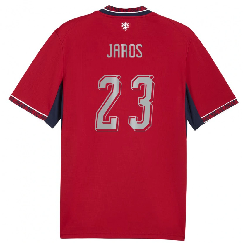 Danxen Män Tjeckien Vitezslav Jaros #23 Röd Vit Marin Hemmatröja Matchtröjor 26-28 Tröjor T-Tröja