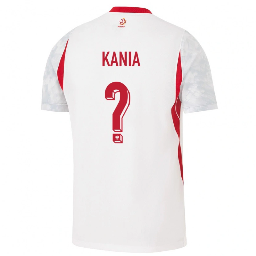 Danxen Män Polen Wiktor Kania #0 Vit Röd Grå Hemmatröja Matchtröjor 26-28 Tröjor T-Tröja