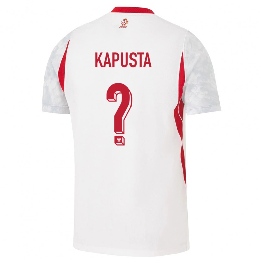 Danxen Män Polen Antoni Kapusta #0 Vit Röd Grå Hemmatröja Matchtröjor 26-28 Tröjor T-Tröja