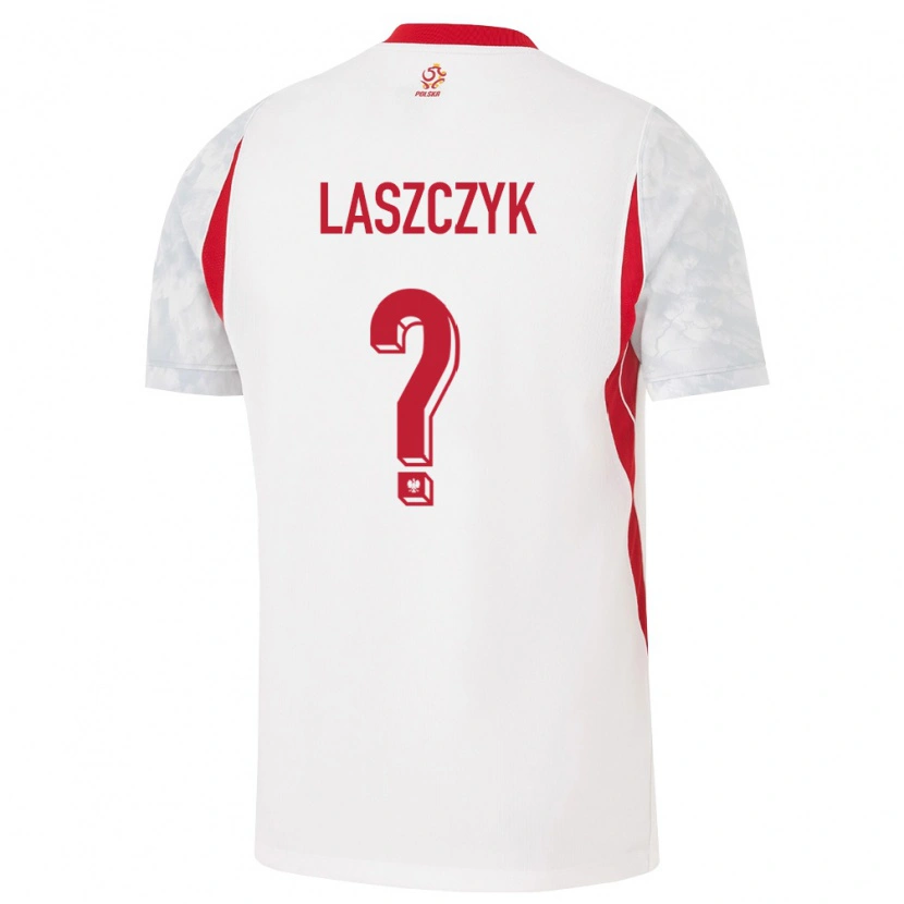 Danxen Män Polen Marcel Laszczyk #0 Vit Röd Grå Hemmatröja Matchtröjor 26-28 Tröjor T-Tröja