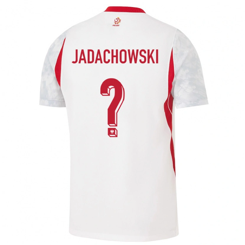 Danxen Män Polen Mateusz Jadachowski #0 Vit Röd Grå Hemmatröja Matchtröjor 26-28 Tröjor T-Tröja