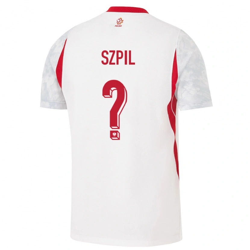 Danxen Män Polen Franciszek Szpil #0 Vit Röd Grå Hemmatröja Matchtröjor 26-28 Tröjor T-Tröja