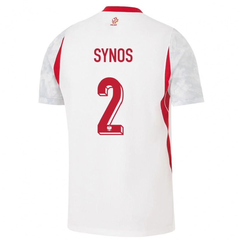 Danxen Män Polen Michał Synoś #2 Vit Röd Grå Hemmatröja Matchtröjor 26-28 Tröjor T-Tröja