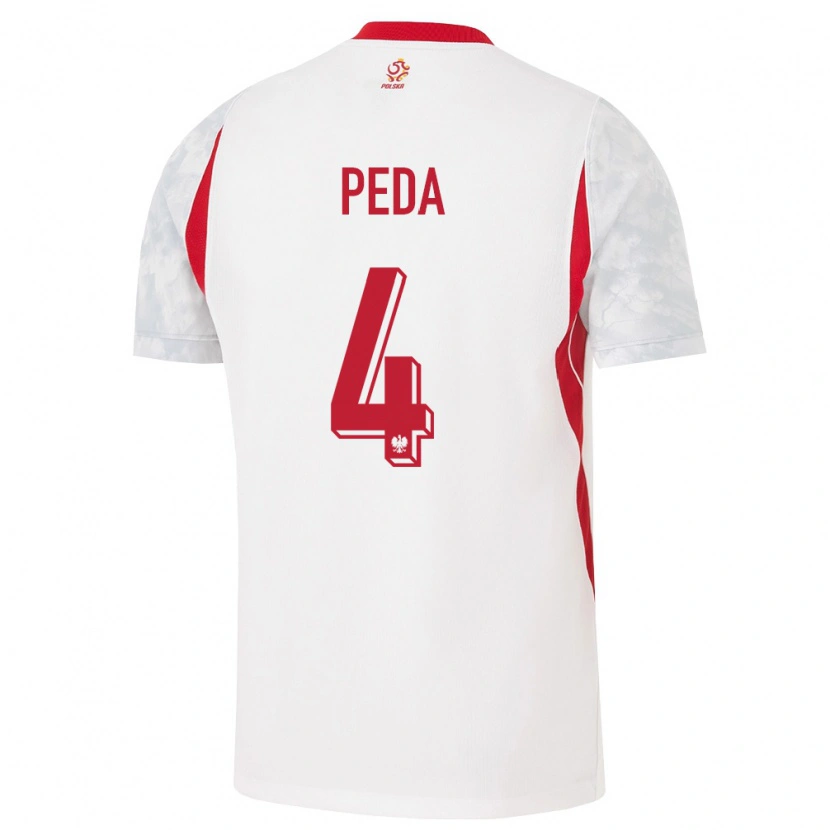 Danxen Män Polen Patryk Peda #4 Vit Röd Grå Hemmatröja Matchtröjor 26-28 Tröjor T-Tröja