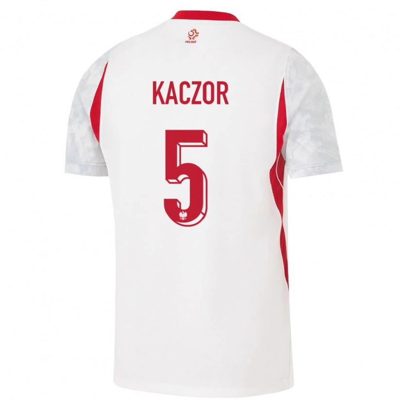 Danxen Män Polen Marcin Kaczor #5 Vit Röd Grå Hemmatröja Matchtröjor 26-28 Tröjor T-Tröja