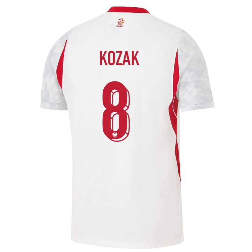 Danxen Män Polen Kinga Kozak #8 Vit Röd Grå Hemmatröja Matchtröjor 26-28 Tröjor T-Tröja