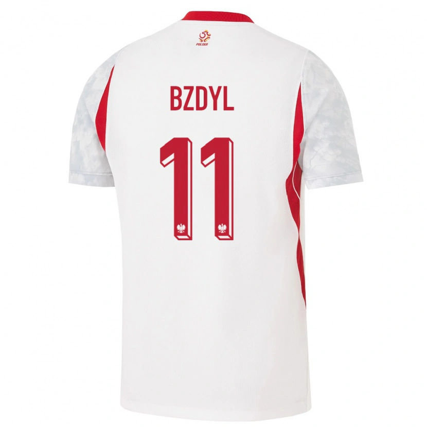 Danxen Män Polen Fabian Bzdyl #11 Vit Röd Grå Hemmatröja Matchtröjor 26-28 Tröjor T-Tröja