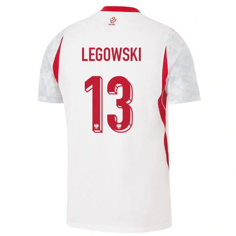 Danxen Män Polen Mateusz Legowski #13 Vit Röd Grå Hemmatröja Matchtröjor 26-28 Tröjor T-Tröja