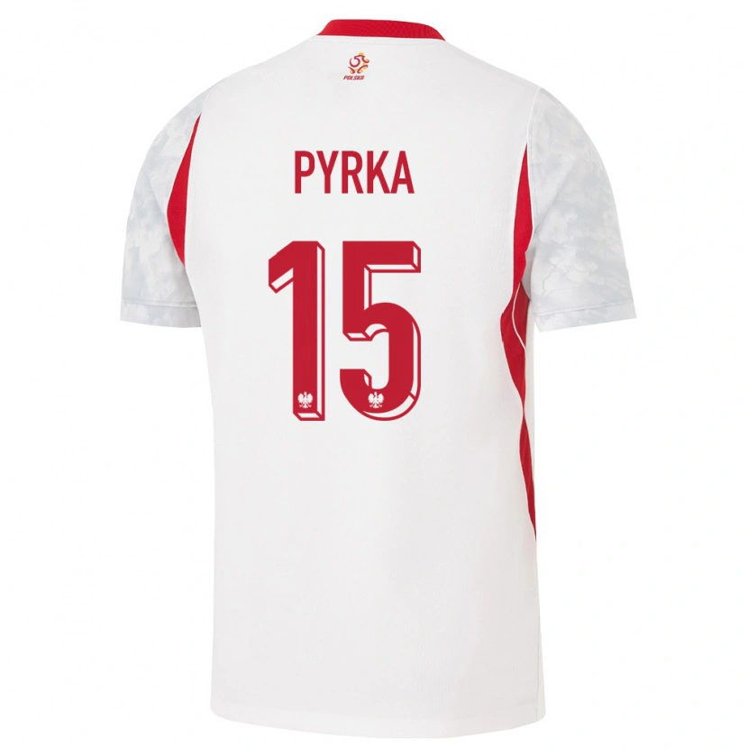 Danxen Män Polen Arkadiusz Pyrka #15 Vit Röd Grå Hemmatröja Matchtröjor 26-28 Tröjor T-Tröja
