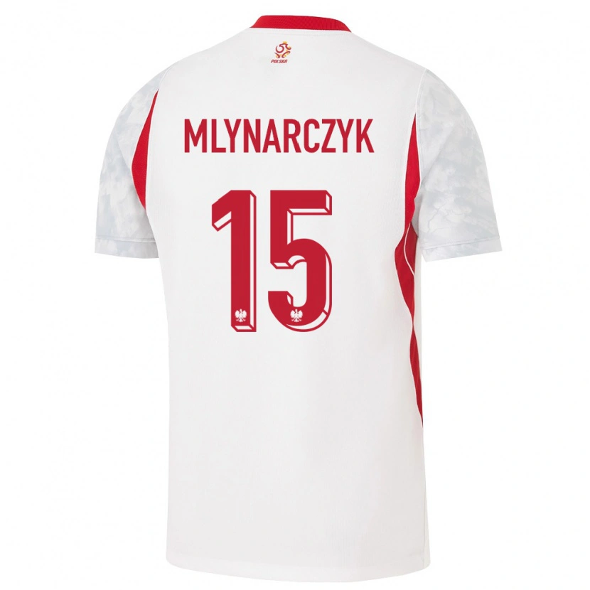 Danxen Män Polen Antoni Mlynarczyk #15 Vit Röd Grå Hemmatröja Matchtröjor 26-28 Tröjor T-Tröja