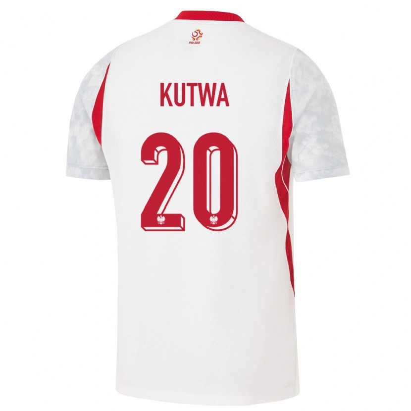 Danxen Män Polen Mariusz Kutwa #20 Vit Röd Grå Hemmatröja Matchtröjor 26-28 Tröjor T-Tröja