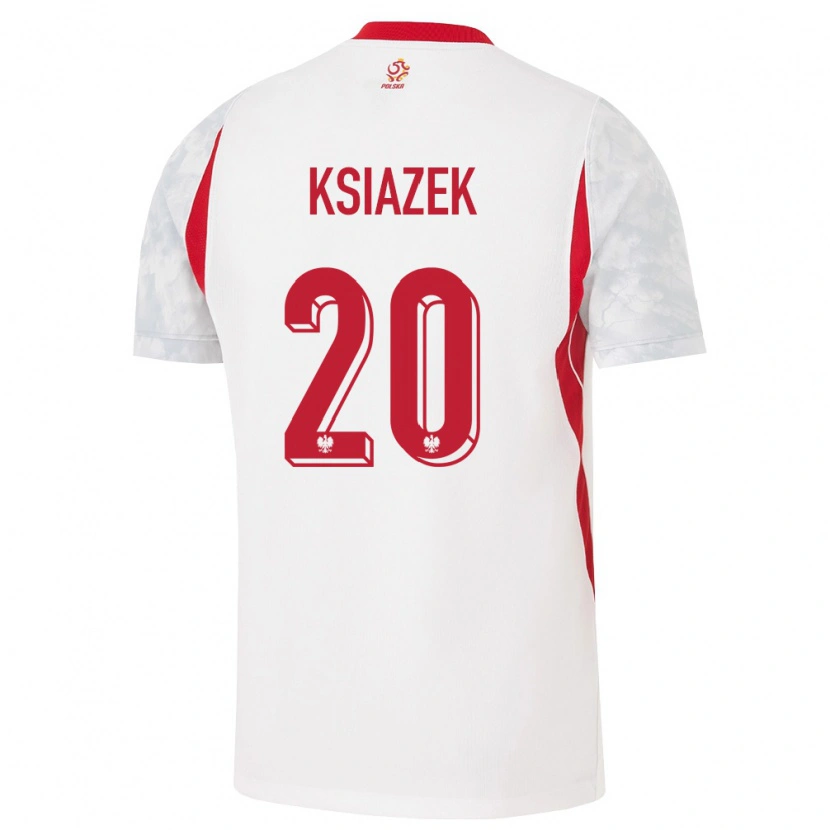 Danxen Män Polen Mateusz Książek #20 Vit Röd Grå Hemmatröja Matchtröjor 26-28 Tröjor T-Tröja