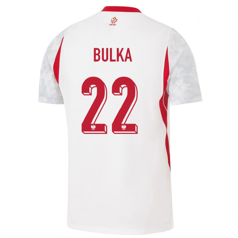 Danxen Män Polen Marcin Bulka #22 Vit Röd Grå Hemmatröja Matchtröjor 26-28 Tröjor T-Tröja