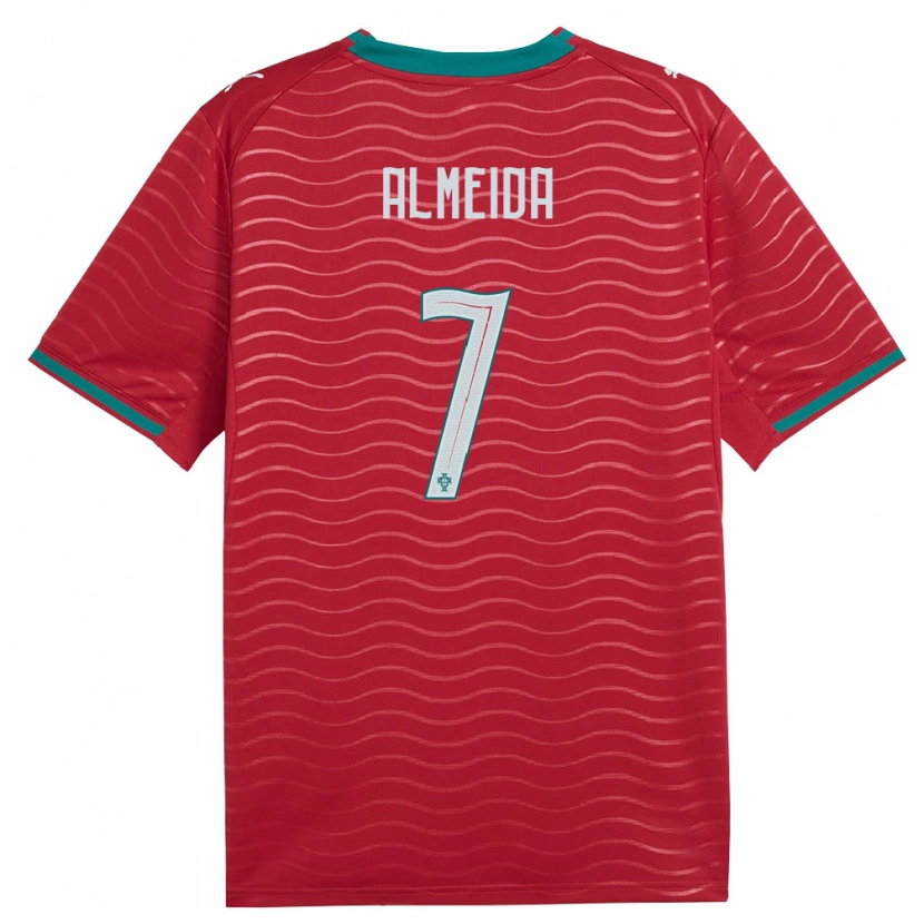 Danxen Män Portugal Tomás Almeida #7 Röd Grön Vit Hemmatröja Matchtröjor 26-28 Tröjor T-Tröja