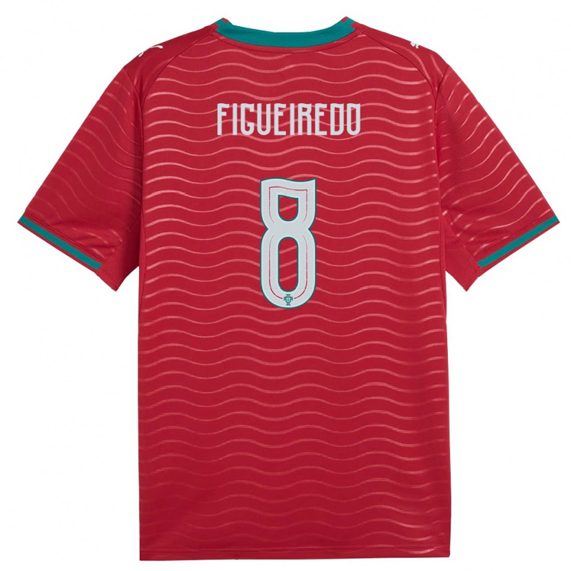 Danxen Män Portugal Miguel Figueiredo #8 Röd Grön Vit Hemmatröja Matchtröjor 26-28 Tröjor T-Tröja