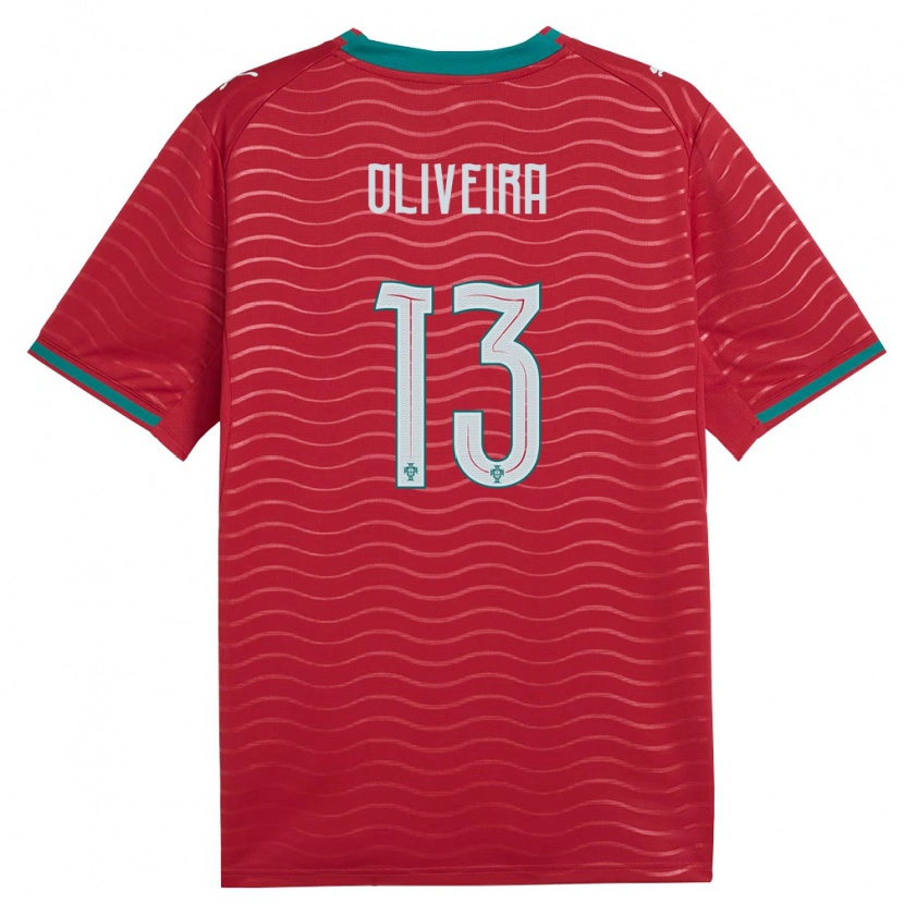 Danxen Män Portugal Tomás Oliveira #13 Röd Grön Vit Hemmatröja Matchtröjor 26-28 Tröjor T-Tröja
