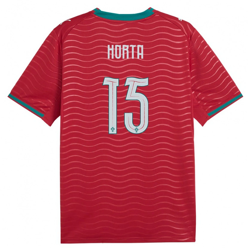 Danxen Män Portugal Ricardo Horta #15 Röd Grön Vit Hemmatröja Matchtröjor 26-28 Tröjor T-Tröja