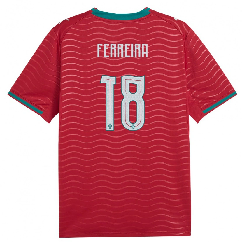 Danxen Män Portugal Isaac Ferreira #18 Röd Grön Vit Hemmatröja Matchtröjor 26-28 Tröjor T-Tröja