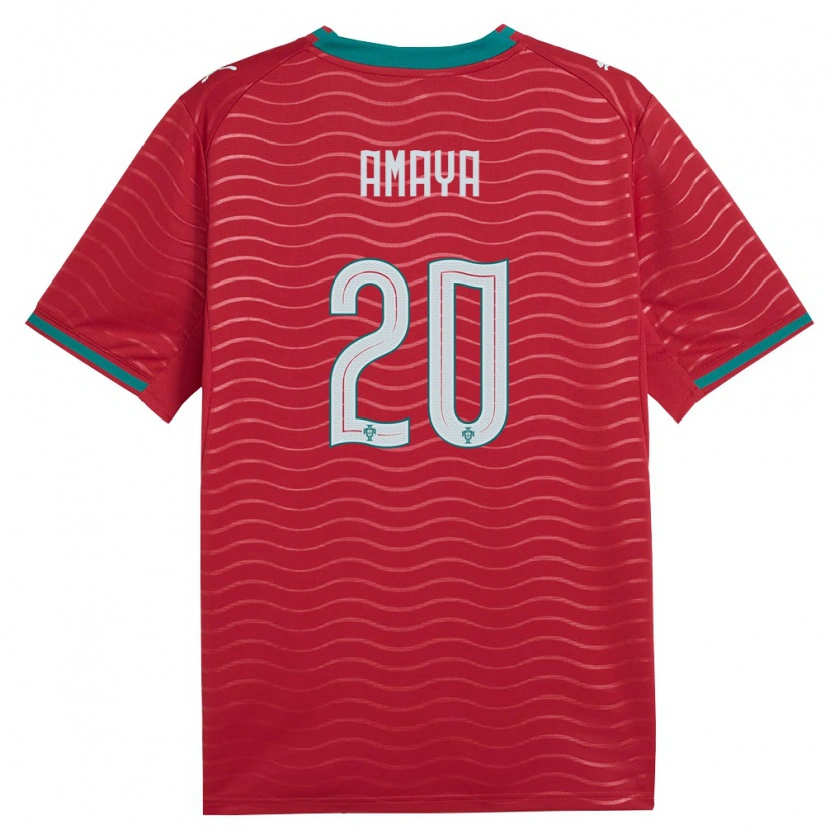 Danxen Män Portugal Marco Amaya #20 Röd Grön Vit Hemmatröja Matchtröjor 26-28 Tröjor T-Tröja