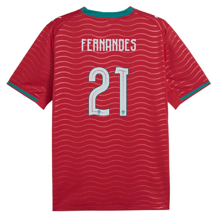 Danxen Män Portugal Roger Fernandes #21 Röd Grön Vit Hemmatröja Matchtröjor 26-28 Tröjor T-Tröja