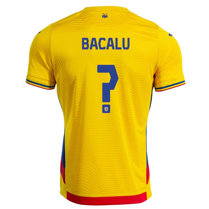 Danxen Män Rumänien Bogdan Bacalu #0 Gul Röd Hemmatröja Matchtröjor 26-28 Tröjor T-Tröja