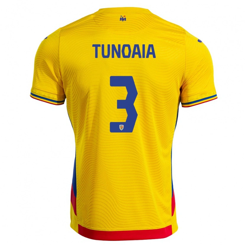 Danxen Män Rumänien Alexandra Tunoaia #3 Gul Röd Hemmatröja Matchtröjor 26-28 Tröjor T-Tröja