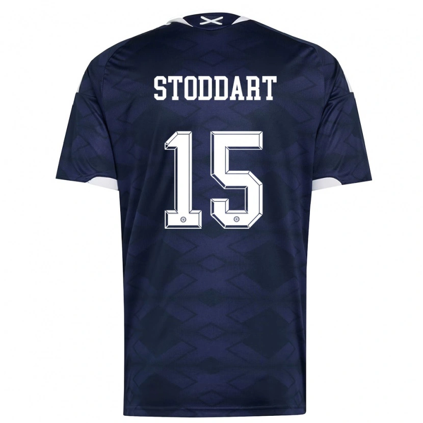 Danxen Män Skottland Ben Stoddart #15 Marin Vit Hemmatröja Matchtröjor 26-28 Tröjor T-Tröja