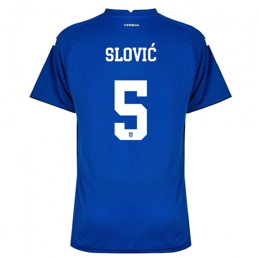 Danxen Män Serbien Violeta Slovic #5 Marin Röd Hemmatröja Matchtröjor 26-28 Tröjor T-Tröja