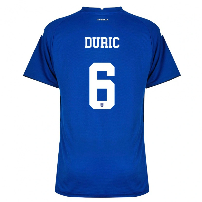 Danxen Män Serbien Andrej Duric #6 Marin Röd Hemmatröja Matchtröjor 26-28 Tröjor T-Tröja