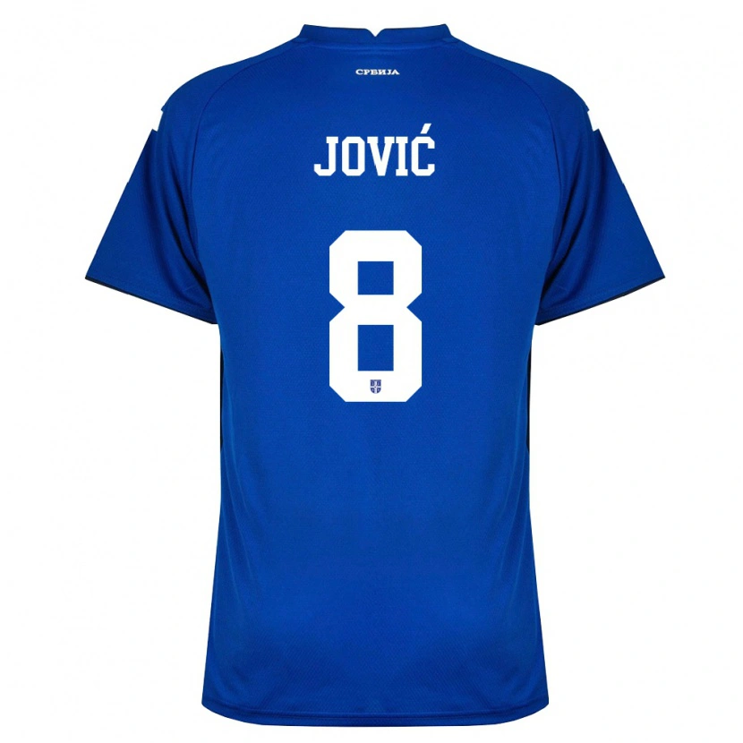 Danxen Män Serbien Luka Jović #8 Marin Röd Hemmatröja Matchtröjor 26-28 Tröjor T-Tröja