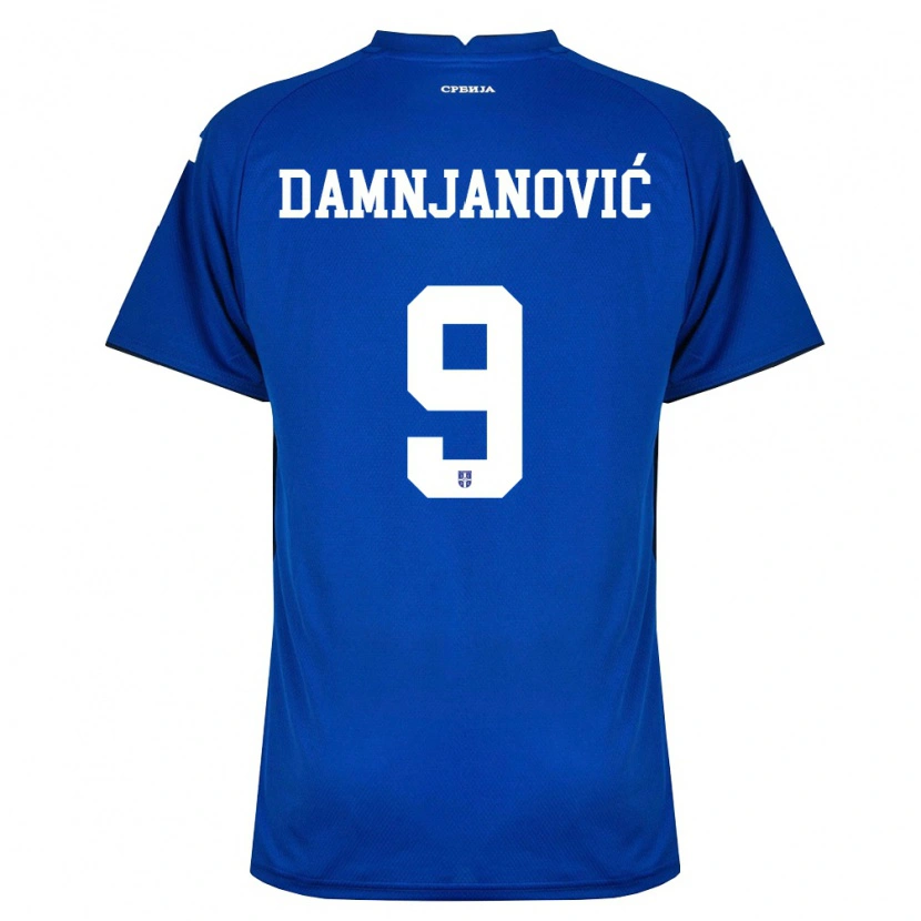Danxen Män Serbien Jovana Damnjanovic #9 Marin Röd Hemmatröja Matchtröjor 26-28 Tröjor T-Tröja