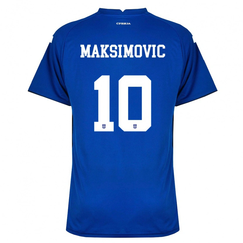 Danxen Män Serbien Andrija Maksimovic #10 Marin Röd Hemmatröja Matchtröjor 26-28 Tröjor T-Tröja