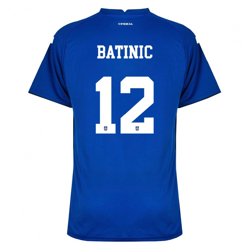 Danxen Män Serbien Luka Batinic #12 Marin Röd Hemmatröja Matchtröjor 26-28 Tröjor T-Tröja