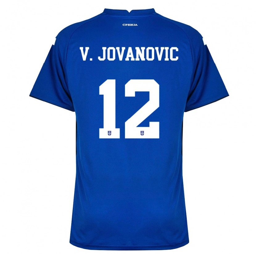 Danxen Män Serbien Vukasin Jovanovic #12 Marin Röd Hemmatröja Matchtröjor 26-28 Tröjor T-Tröja