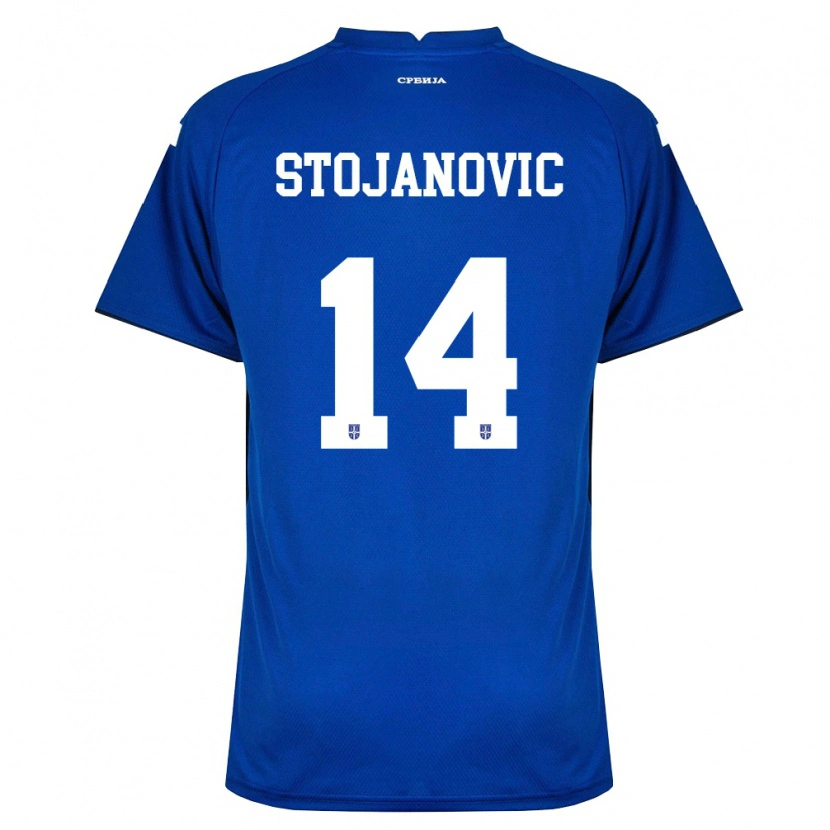 Danxen Män Serbien Matija Stojanovic #14 Marin Röd Hemmatröja Matchtröjor 26-28 Tröjor T-Tröja