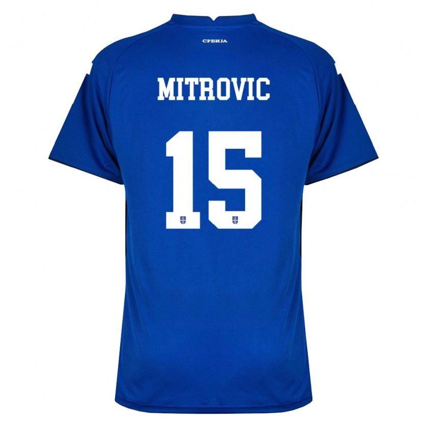 Danxen Män Serbien Stefan Mitrovic #15 Marin Röd Hemmatröja Matchtröjor 26-28 Tröjor T-Tröja